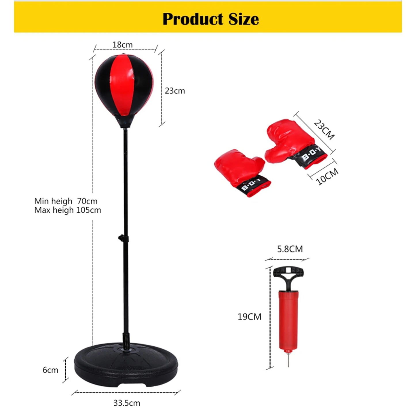 Kids Punching Ball Bag Speed Boxing