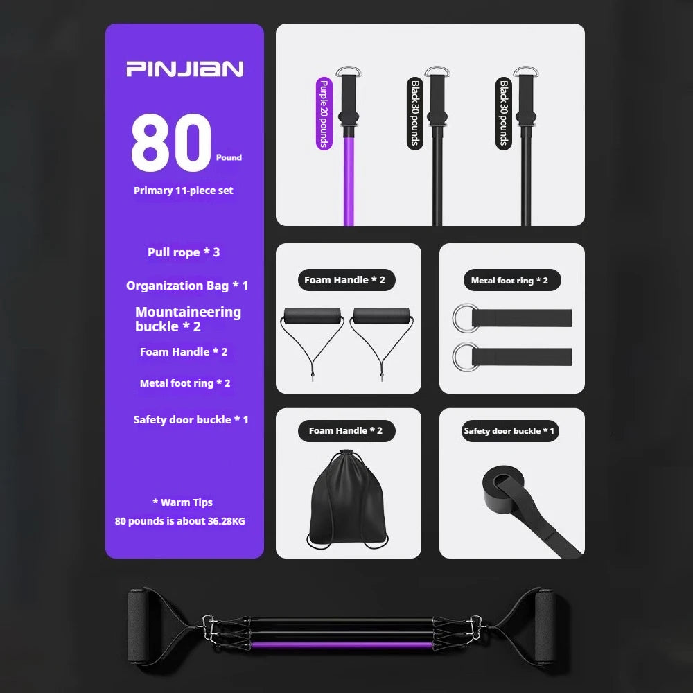 Resistance Bands Set Multi-function Tensioner Suit Muscle Training